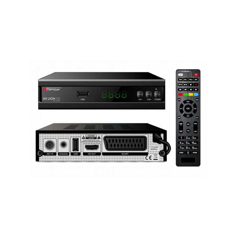 TUNER DVB-T2 OPTICUM AX LION NS H.265 10bit