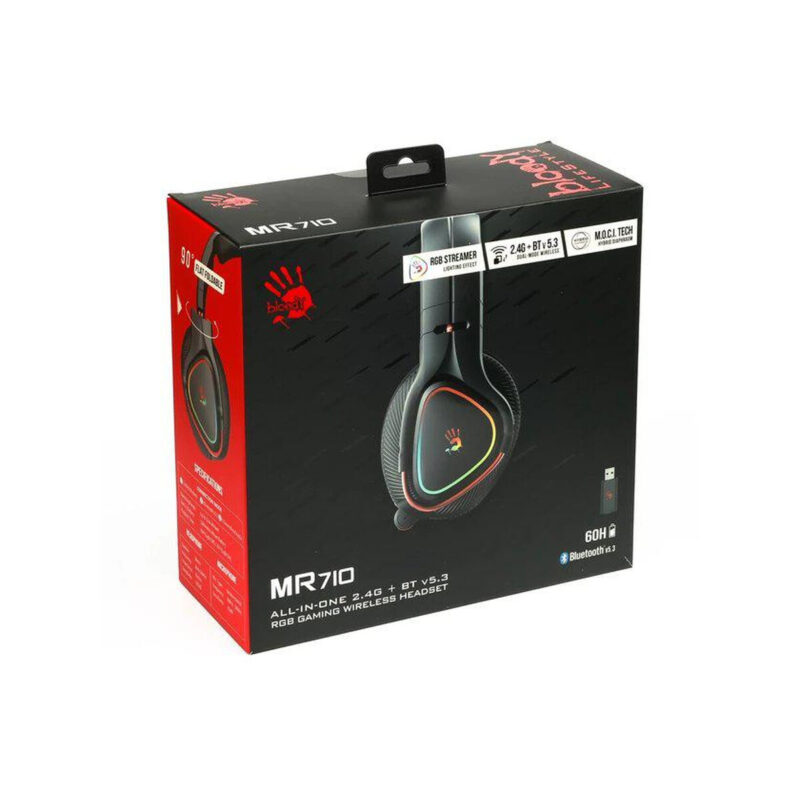 Słuchawki komputerowe A4TECH BLOODY MR710 Black (BT5.0+2,4G+Wired)