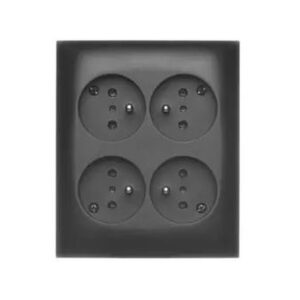 Kontakt Simon Aquaclick Czarny Gniazdo Natynkowe 4XZ/U IP20 ACGZN4/49