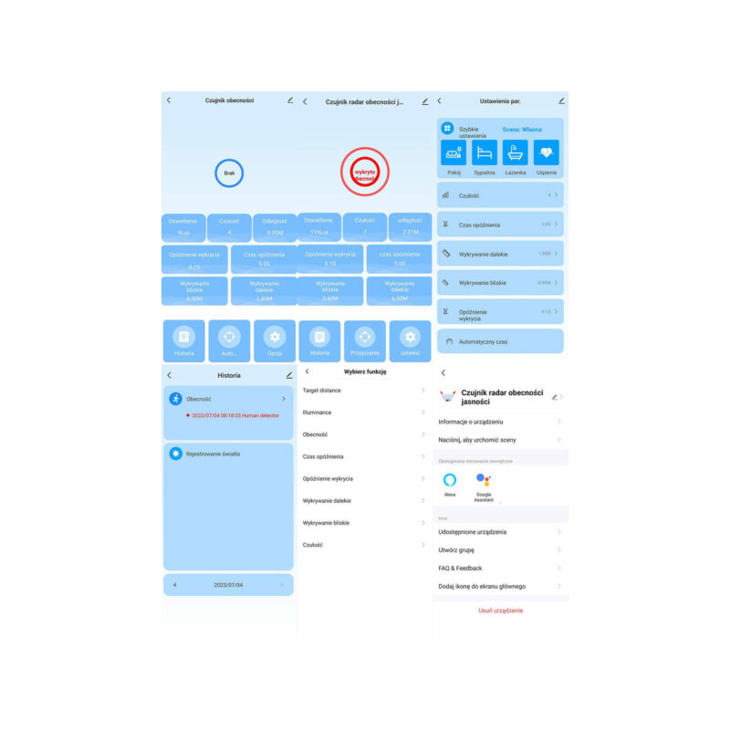 OXT Czujnik radar obecności jasności 230V ZigBee TUYA T160