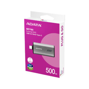 Adata Zewnętrzny dysk SSD SC750 500GB USB3.2C 1050/1000 MB/s