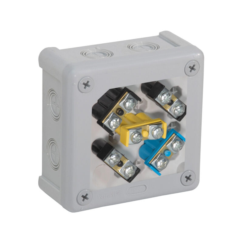 Puszka natynkowa z zaciskami 12 wlotów VIPLAST VP-41 SZARA IP55 98x98x42mm 041-53