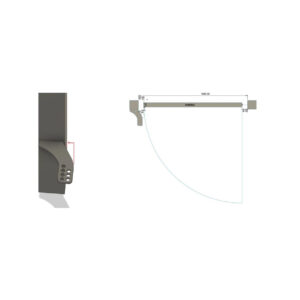 Uchwyty MOD.100/12/36 na słupek do napędów z otworami 12mm: CAME, FAAC, Genius, Proxima itd.