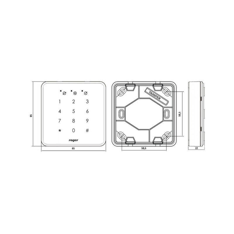 CZYTNIK_ZBLIZENIOWY_ROGER_PRT82MF_B_2 Czytnik zbliżeniowy ROGER PRT82MF-B
