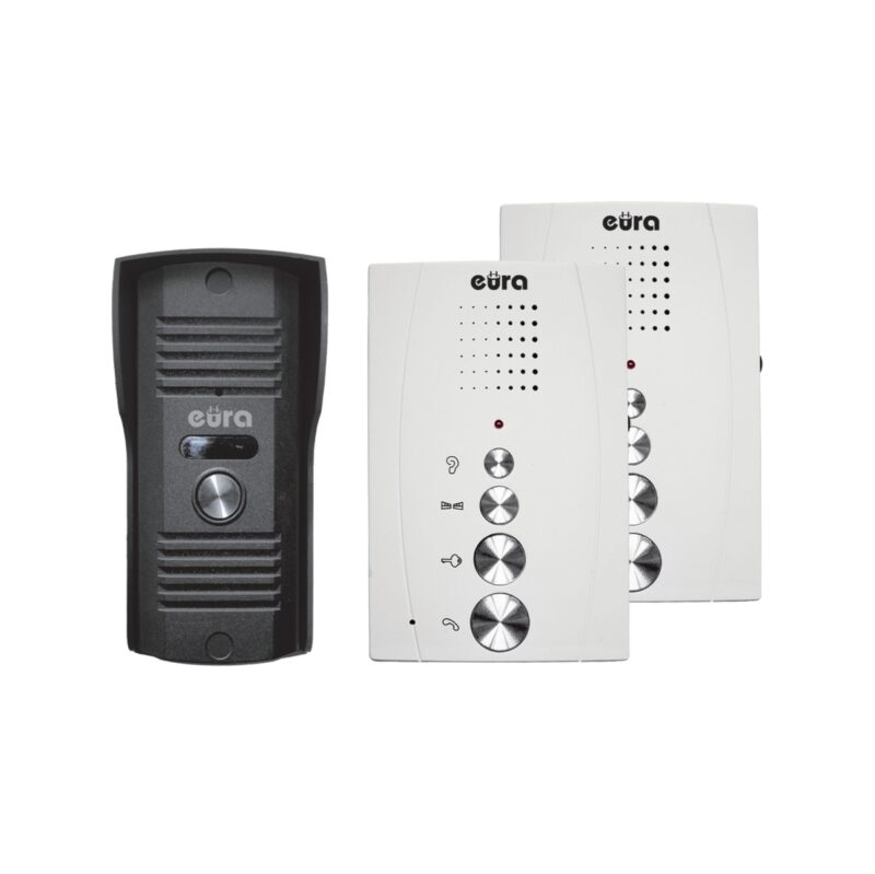 Domofony_Jednorodzinne_Zestawy_EuraTecheu_A31A251_ADP51A3_5905548276229_1588_5 DOMOFON ''EURA'' ADP-51A3 ''DIFESA'' - 1-rodzinny, 2 unifony, interkom, biały