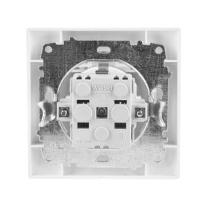Gniazdo z klapką typ: schuko VCX WESA LC 18 Biały