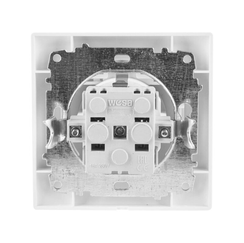 Gniazdo z klapką typ: schuko VCX WESA LC 18 Biały