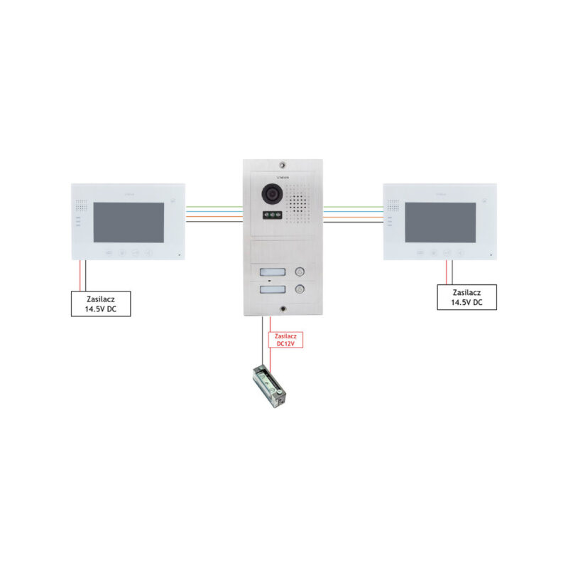 Wideodomofon VIDOS 2 x M670W/S602