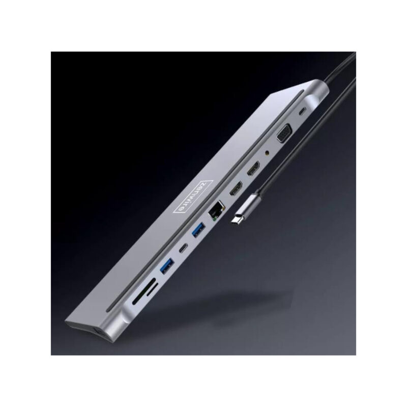 HUB ADAPTER USB-C 12w1 Stacja Dokująca 2x HDMI 4K ETHERNET RJ45 USB 3.0 BYL-2211