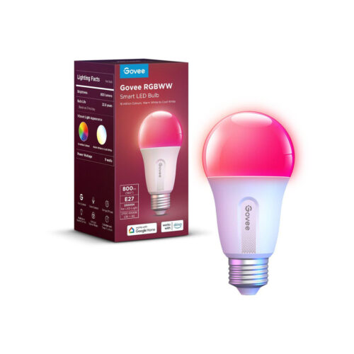 Govee H6004 Smart Light Bulb Żarówka RGB 800LM, 2.4GHz Wi-Fi + Bluetooth