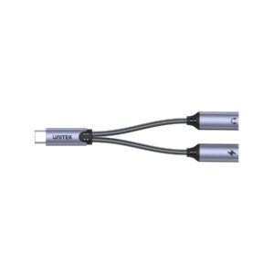 Unitek Adapter USB-C na 2 x port USB-C audio i 18W