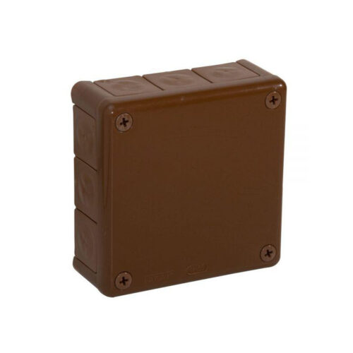 Puszka natynkowa pusta 12 wlotów VIPLAST VP-51 BRĄZOWA IP55 118x118x46mm 051-02