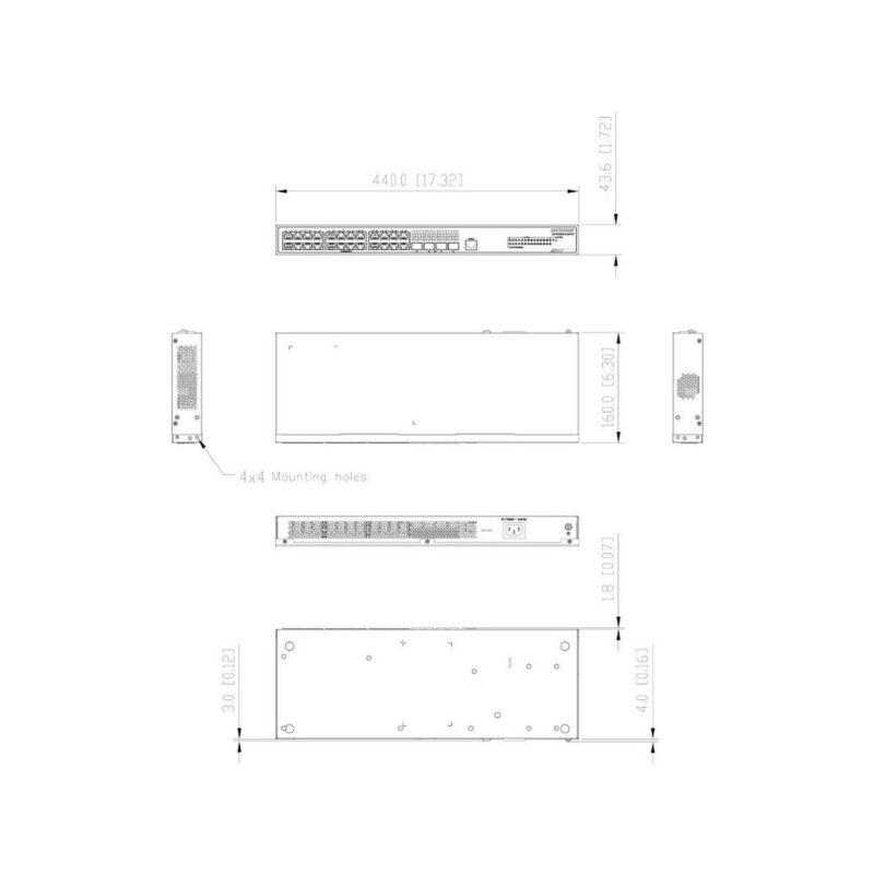 Switch Hikvision DS-3E2528-HI-24T4F LinkVu
