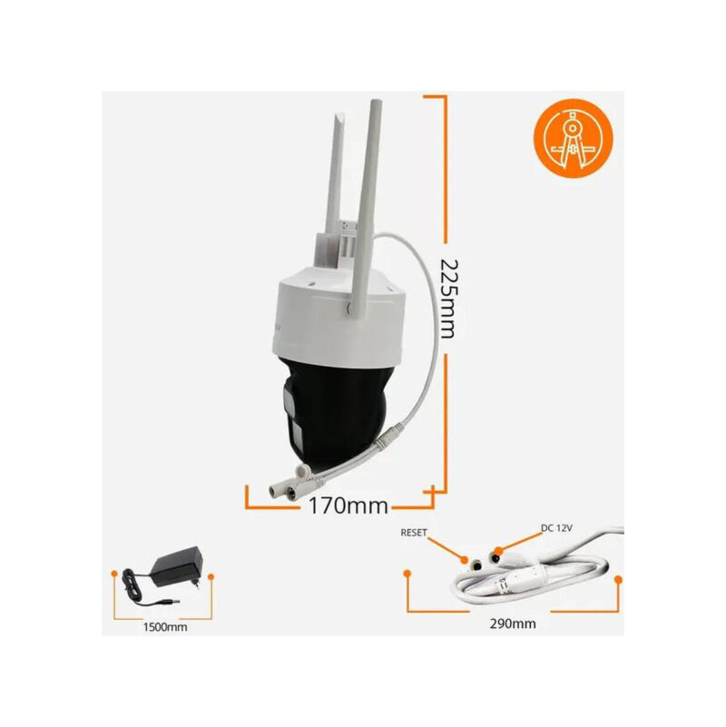 Kamera IP ORLLO Z17 Ultra 4K zewnętrzna obrotowa GSM na kartę SIM 8MPx