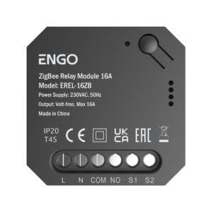 ENGO Controls EREL-16ZB - Smart Relay Inteligentny przekaźnik ZigBee do systemu ENGO Smart, 1x16A, NO-COM
