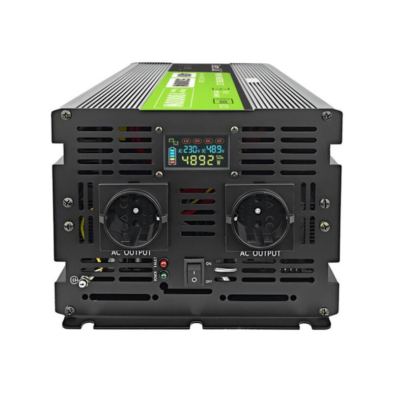 PRZETWORNICA NAPIĘCIA Green Cell PowerInverter LCD 48V / 230V 5000/10000W CZYSTA SINUSOIDA