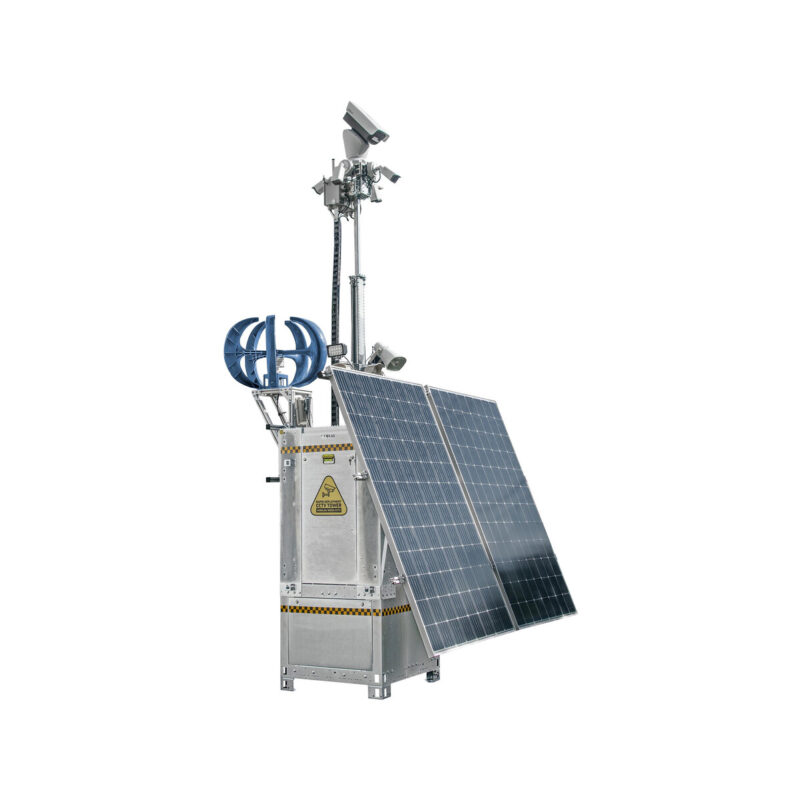 Mobilna wieża do zdalnego wideomonitoringu CCTV iCAM-TOWER AI 5MQ3