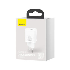 ŁADOWARKA SIECIOWA Baseus Super Si Quick Charger 1C CCSUP-J02 30W 1x USB-C PD 3.0 QC 3.0 BIAŁA