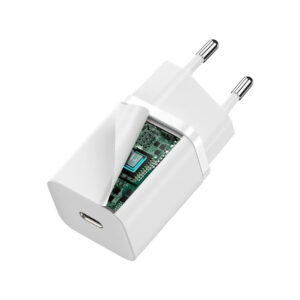 ŁADOWARKA SIECIOWA Baseus Super Si Quick Charger 1C CCSUP-J02 30W 1x USB-C PD 3.0 QC 3.0 BIAŁA