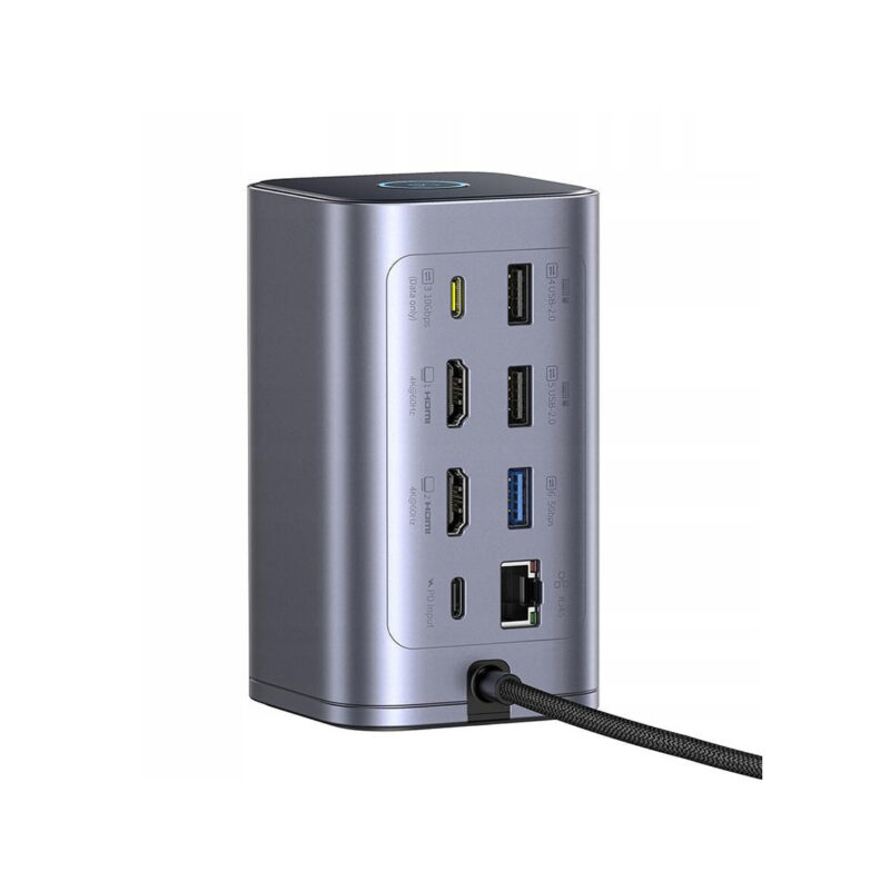 Stacja dokująca HUB Baseus NU1 Air Spacemate 12w1 USB-C / 2x HDMI 2x USB-C 2x USB-A RJ45 SD microSD