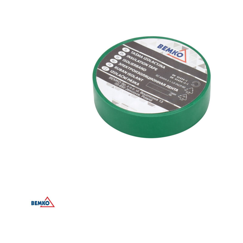 Taśma izolacyjna 15x10m żółto-zielona/yellow-green