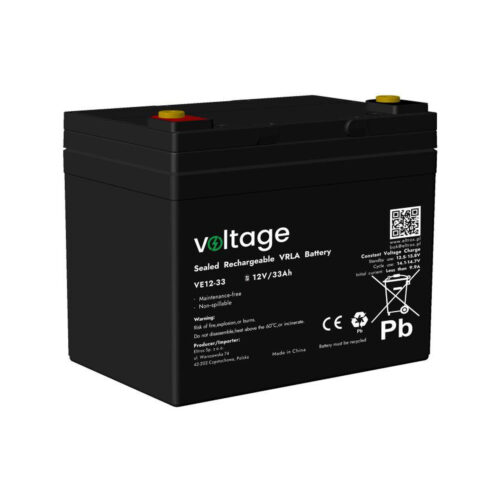Akumulator AGM Voltage 12V 33Ah VE12-33 (Żywotność 6-9 lat)