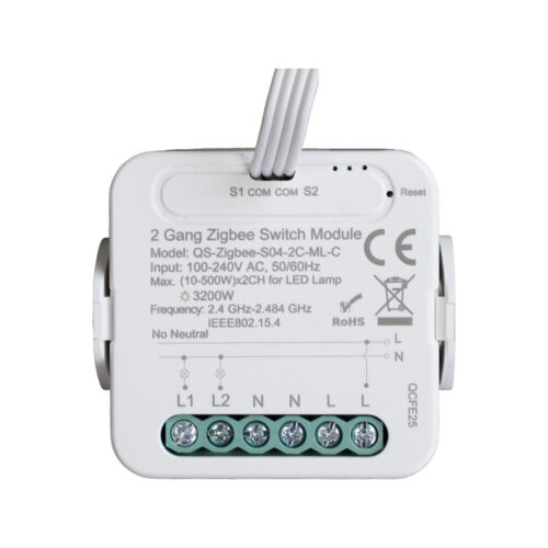 ENGO Controls EL2-WN - Sterownik do oświetlenia, podwójny, 230V bez przewodu neutralnego