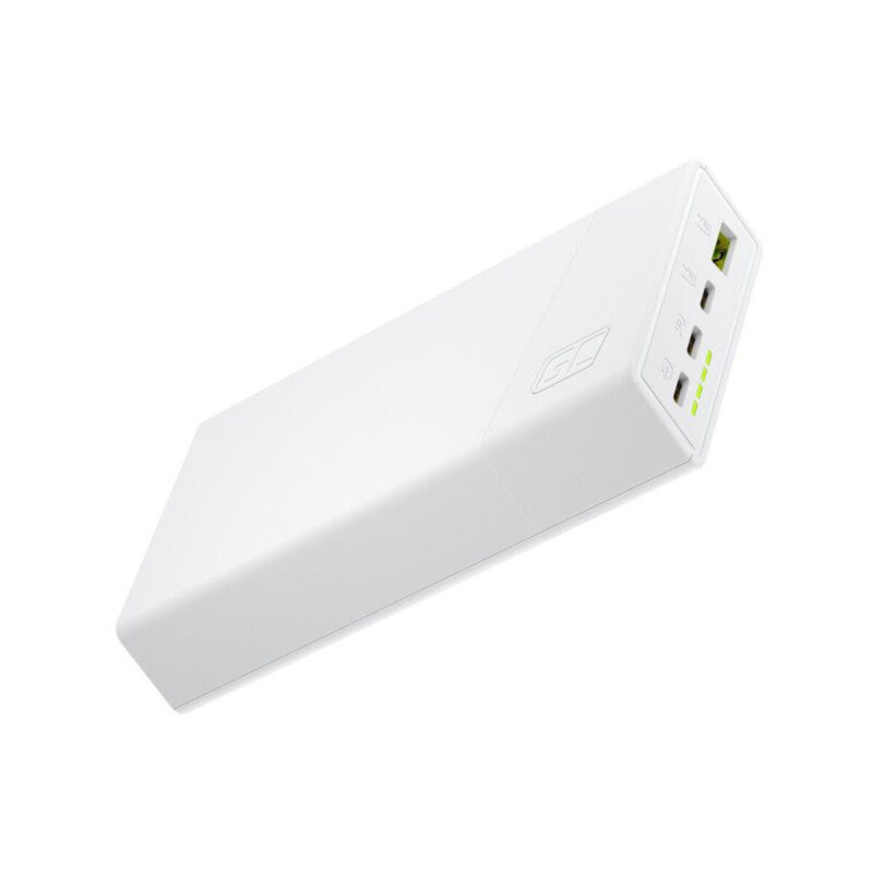 POWERBANK Green Cell PowerPlay20S 20000mAh PD 22,5W QC 3.0 3x USB-C BIAŁY