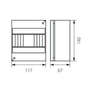 Rozdzielnica n/t RNO 6 IP30 140x117x67mm, biała | 5.6 Elektro-Plast Opatówek