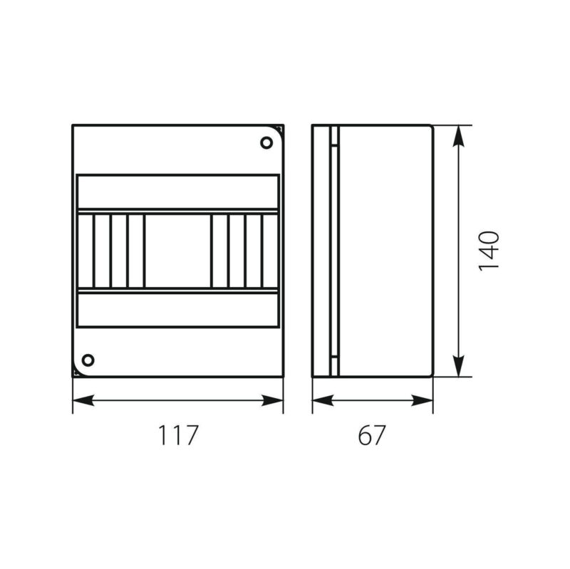 Rozdzielnica n/t RNO 6 IP30 140x117x67mm, biała | 5.6 Elektro-Plast Opatówek