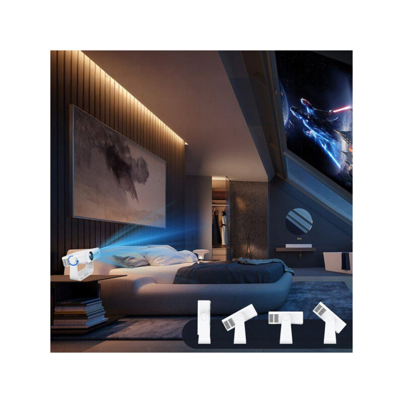 Mini Projektor Przenośny Rzutnik Android 14 WiFi 360 Full HD 4K do Telefonu Zenwire IMC260