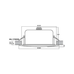 GŁOŚNIK PA MONACOR EDL-11TW/SW CZARNY 10W 100V