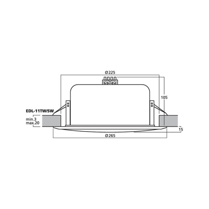 GŁOŚNIK PA MONACOR EDL-11TW/SW CZARNY 10W 100V