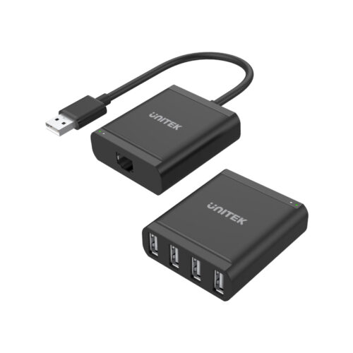 Unitek Y-2516 przedłużacz USB 2.0 po skrętce 4xUSB