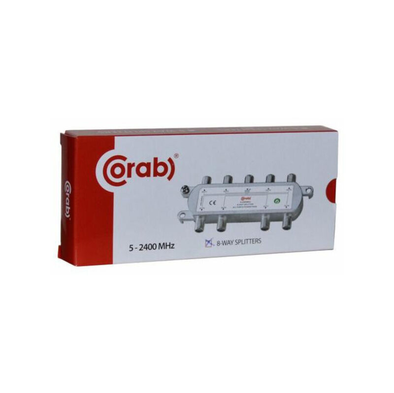 ROZGAŁĘŹNIK-SPLITER 5-2400 Mhz CORAB 8 DROŻNY Z PRZEJŚCIEM NAPIĘCIA