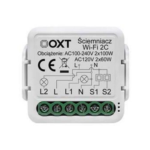 Moduł OXT mini ściemniacz 2 obwody WiFi TUYA T226