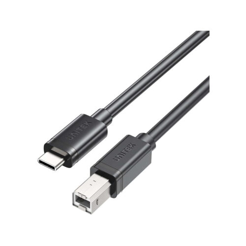 Kabel do drukarki Unitek USB C na USB B 2.0 czarny 2m
