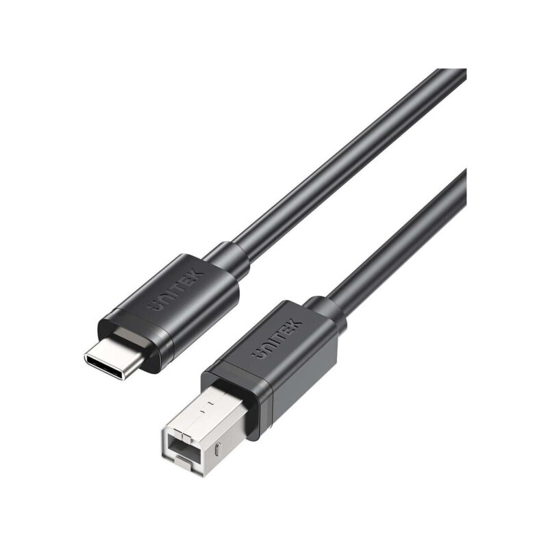 Kabel do drukarki Unitek USB C na USB B 2.0 czarny 2m