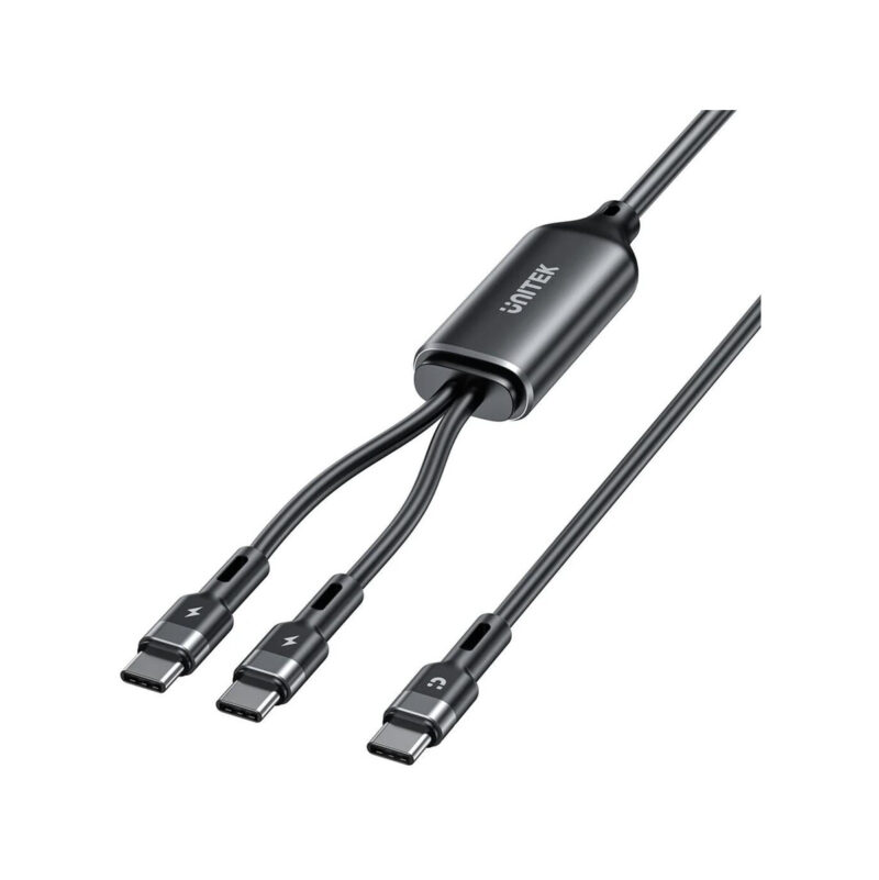 Unitek Kabel 2w1 USB-C PD 100W silikonowy 1,8 m