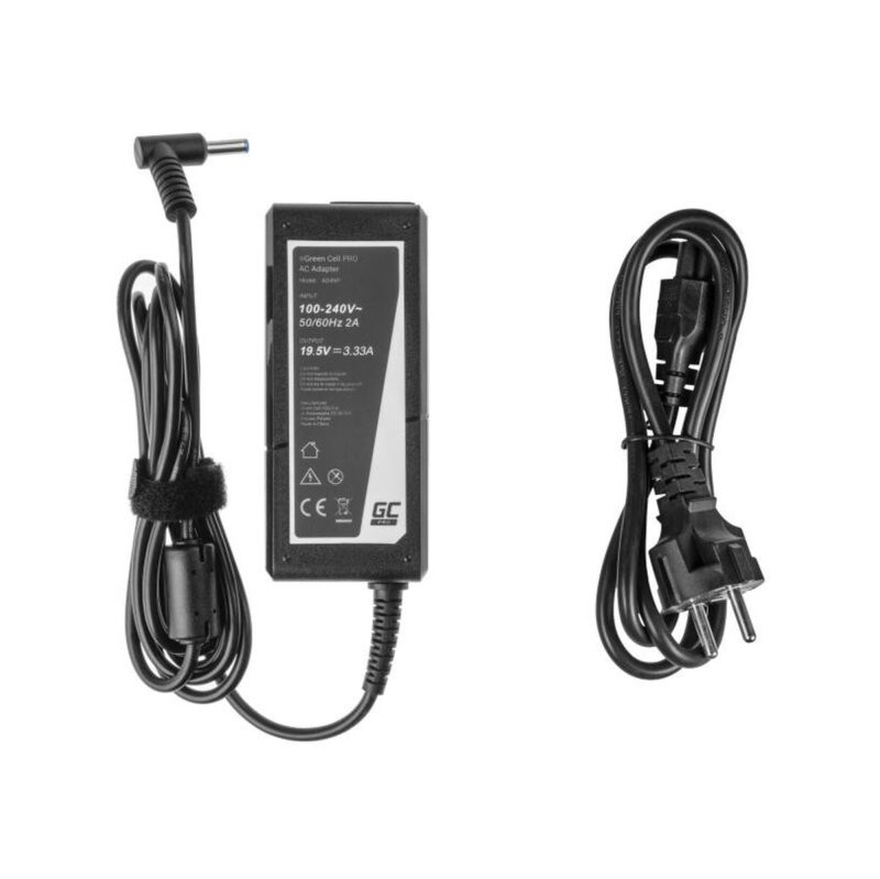 ZASILACZ ŁADOWARKA DO LAPTOPA HP Green Cell PRO AD49P 19,5V 3,33A 65W 4,5mm/3,0mm