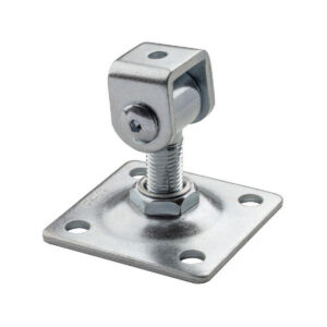 Zawias PSG 61.018.01 z szyldem 80x80x3mm - gwint M16 (regulowany, ucho ocynkowane)