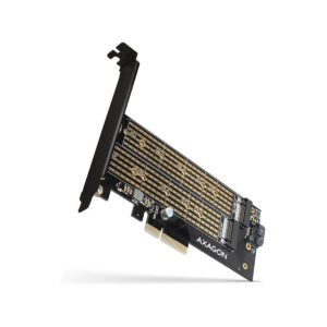 Adapter Axagon PCEM2-D PCIe NVME + SATA M.2