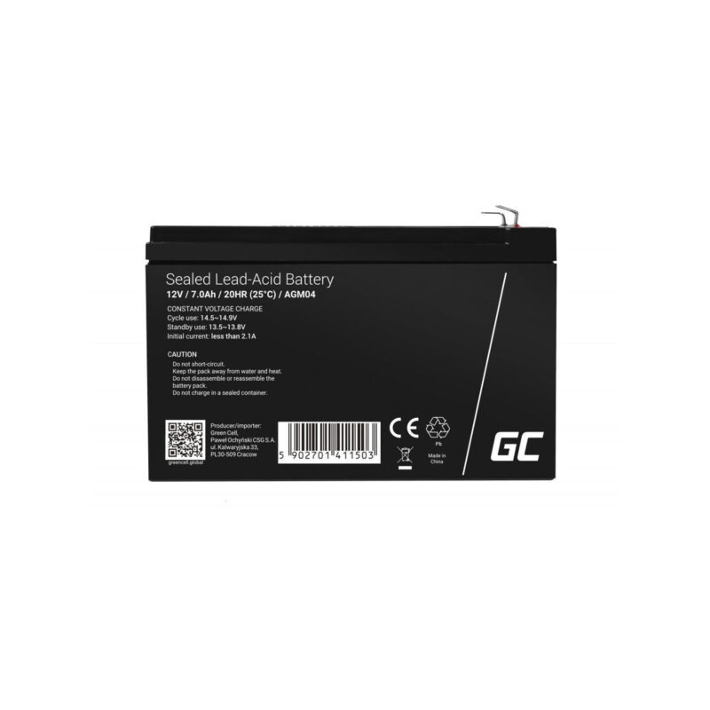 AKUMULATOR AGM Green Cell VRLA 12V 7Ah