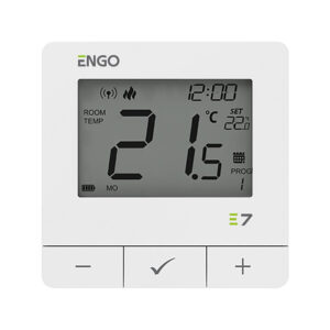ENGO Controls E7-RFW - Programowany, bezprzewodowy regulator temperatury, biały