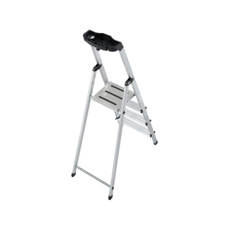Drabina aluminiowa jednostronna Krause SAFETY 1x4 z półką