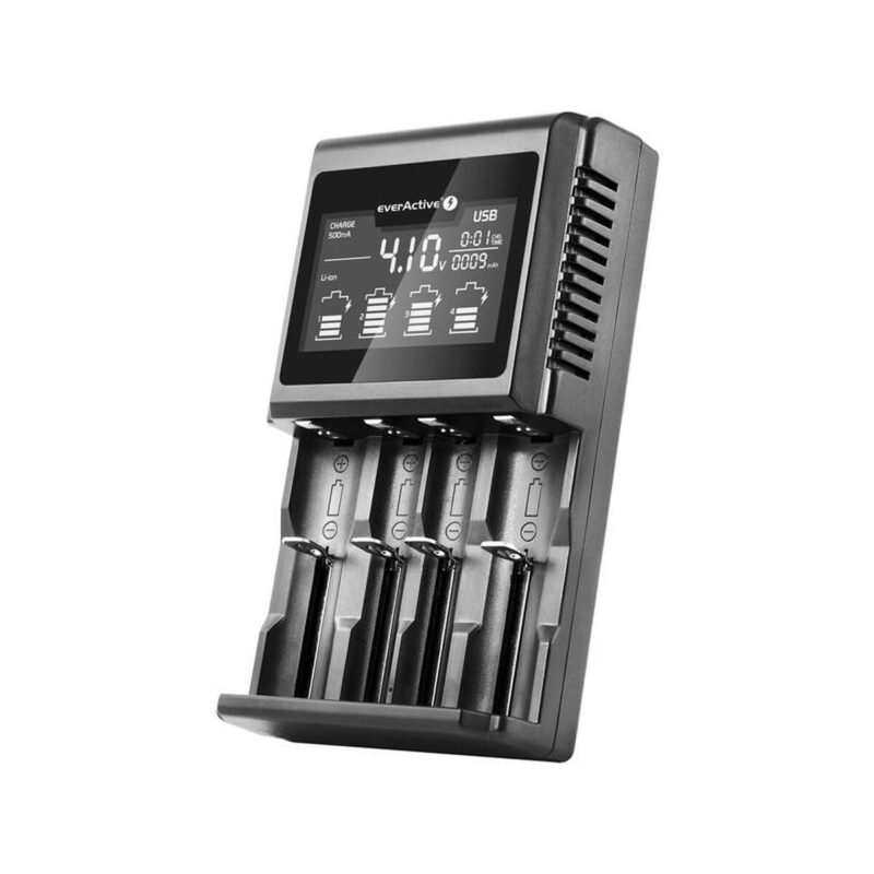 Ładowarka do akumulatorków cylindrycznych Li-ion oraz Ni-MH everActive UC-4000