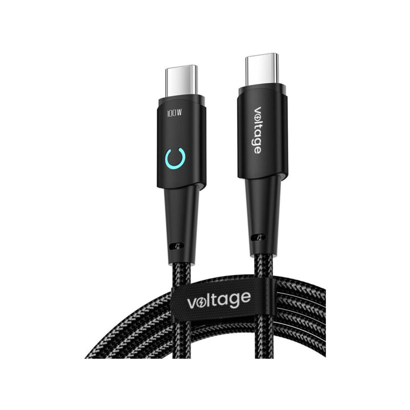 aac4aef3c41078bc7765f7cebd31d1ee_original Kabel USB-C / USB-C Voltage PowerAngle 100W PD 100cm czarny