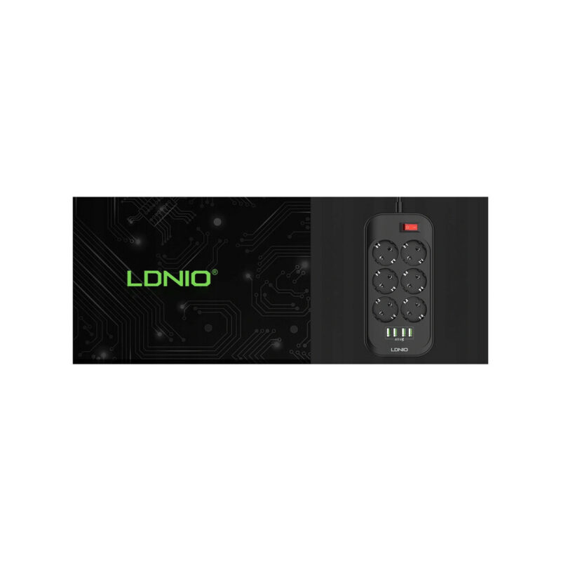Listwa zasilająca LDNIO SE6403 6 Gniazd + 4x USB Przedłużacz