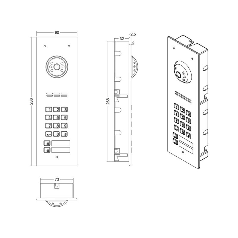 ACO COMO-PRO-V2 panel podtynk 2-lokatorski