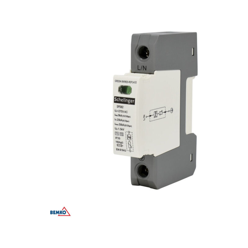 Ogranicznik przepięć 2P DC 1000V KLASY T2 SCHELINGER
